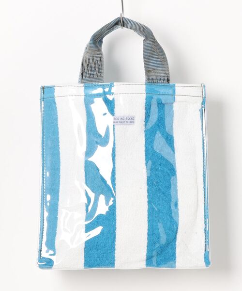 PUEBCO（プエブコ）の「COVERED TOWEL DOCUMENT BAG（トートバッグ・メンズ・ライトブルー/ホワイト×グリーン/ホワイト×ブルー/ホワイト×イエロー/イエロー×グリーン/グリーン×ピンク/ブルー系その他/ピンク系/ライトグリーン系・ONE SIZE）」の17枚目の写真