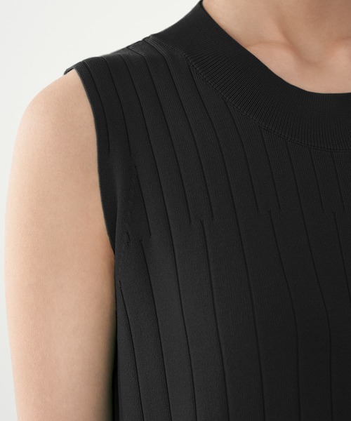 STYLE DELI(スタイルデリ)の「【LUXE】パネル編みフレアワンピース(ワンピース・レディース・グリーン/ブラック・SMALL/MEDIUM)」の6枚目の写真