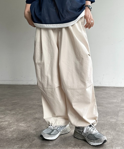 CPCM 冷感NCタックワイドパンツ　M ベージュ 冷感タックワイドパンツ（その他パンツ）｜CPCM（シーピー