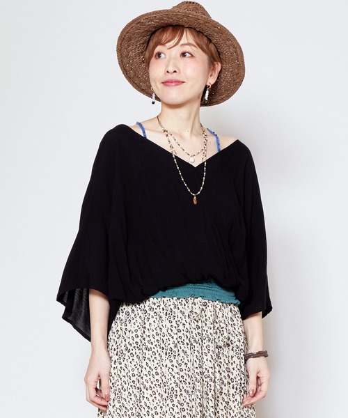 チャイハネ(チャイハネ)の「【チャイハネ】カマリシャーリングトップス(その他トップス・レディース・ホワイト/オレンジ/ブラック/カーキ/ブルー/ベージュ/ライトブルー/オレンジ系その他・FREE)」の1枚目の写真