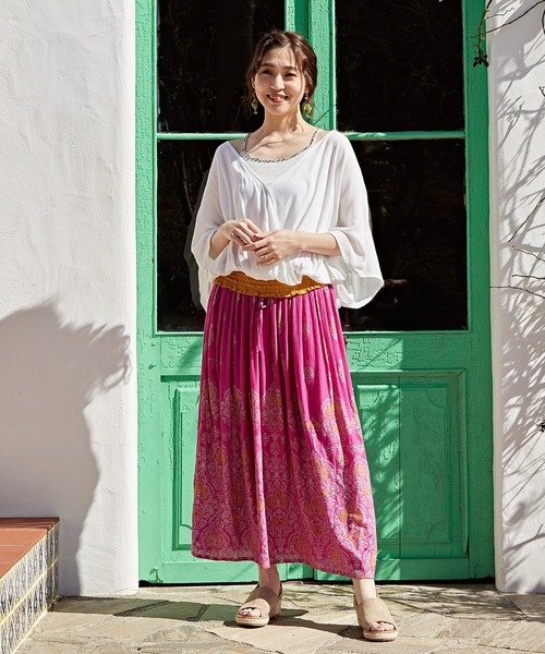 チャイハネ(チャイハネ)の「【チャイハネ】カマリシャーリングトップス(その他トップス・レディース・ホワイト/オレンジ/ブラック/カーキ/ブルー/ベージュ/ライトブルー/オレンジ系その他・FREE)」の18枚目の写真