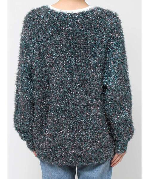 jouetie（ジュエティ）の「ラメシャギーニットVネックカーディガン（カーディガン/ボレロ・レディース・ブラック/パープル/ピンク/ブルー・MEDIUM）」の20枚目の写真