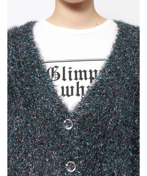 jouetie（ジュエティ）の「ラメシャギーニットVネックカーディガン（カーディガン/ボレロ・レディース・ブラック/パープル/ピンク/ブルー・MEDIUM）」の19枚目の写真