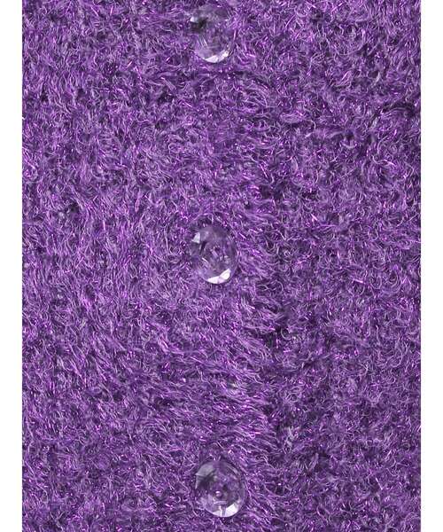 jouetie（ジュエティ）の「ラメシャギーニットVネックカーディガン（カーディガン/ボレロ・レディース・ブラック/パープル/ピンク/ブルー・MEDIUM）」の12枚目の写真