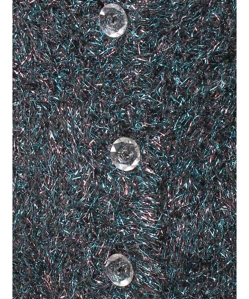 jouetie（ジュエティ）の「ラメシャギーニットVネックカーディガン（カーディガン/ボレロ・レディース・ブラック/パープル/ピンク/ブルー・MEDIUM）」の11枚目の写真