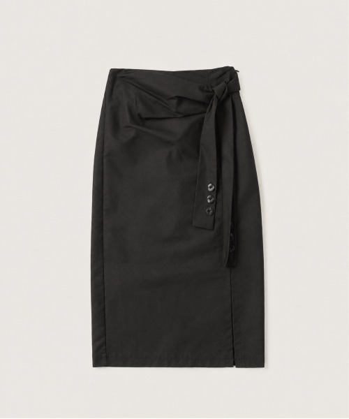 LA POMME jours(ラポミ・ジュール)の「A-Type Design Skirt(スカート・レディース・ブラック・SMALL)」の1枚目の写真