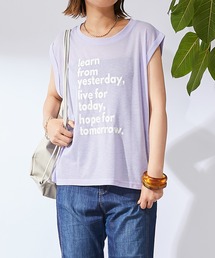 un dix cors（アンディコール）の「《レイヤードが楽しめる》シアーロゴノースリタンク（キャミソール）」