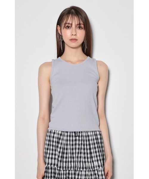 rienda（リエンダ）の「アメスリタンクカットトップス（タンクトップ・レディース・ブラック/ライトブルー/ホワイト・FREE）」の18枚目の写真