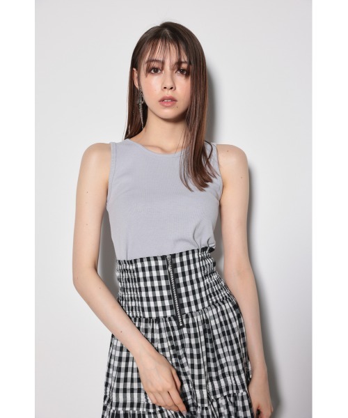 rienda（リエンダ）の「アメスリタンクカットトップス（タンクトップ・レディース・ブラック/ライトブルー/ホワイト・FREE）」の21枚目の写真