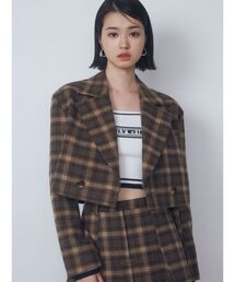 EMODA | ショートクロップジャケット(テーラードジャケット)