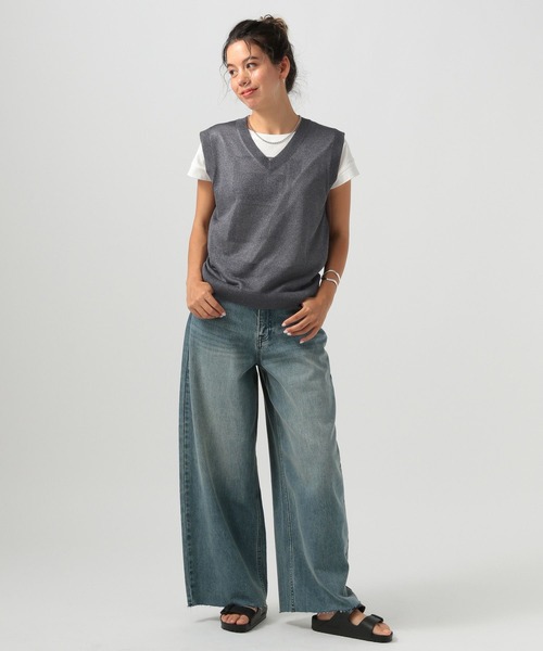 BAYFLOW（ベイフロー）の「ラメノースリーブプルオーバー（ベスト・レディース・ブルー/ブラック/ゴールド・FREE）」の19枚目の写真