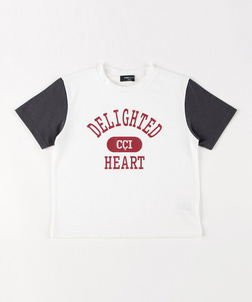 COMME CA ISM(コムサイズム)の「グラフィックプリント 半袖Tシャツ(Tシャツ/カットソー・キッズ・ミント/ラベンダー/ホワイト系/ネイビー系・100cm/110cm/120cm/130cm/140cm/150cm)」の1枚目の写真