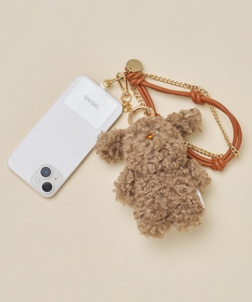 SNIDEL（スナイデル）の「モッフィーチャーム（キーホルダー・レディース・ダークグレー/ピンク/ホワイト/ライトブルー/ベージュ・FREE）」の4枚目の写真