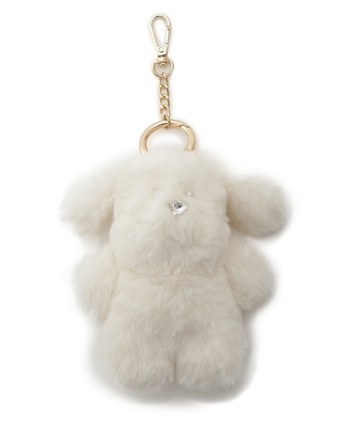 SNIDEL（スナイデル）の「モッフィーチャーム（キーホルダー・レディース・ダークグレー/ピンク/ホワイト/ライトブルー/ベージュ・FREE）」の2枚目の写真