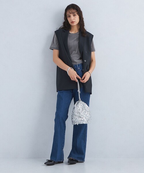 green label relaxing（グリーンレーベルリラクシング）の「2WAY キラキラパデット 巾着バッグ（ショルダーバッグ・レディース・シルバー/ブラック/ゴールド/その他1・FREE）」の6枚目の写真