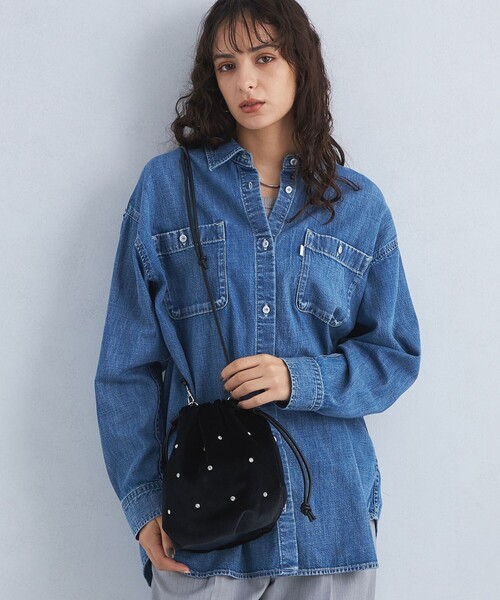 green label relaxing（グリーンレーベルリラクシング）の「2WAY キラキラパデット 巾着バッグ（ショルダーバッグ・レディース・シルバー/ブラック/ゴールド/その他1・FREE）」の7枚目の写真