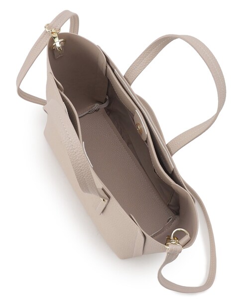 index（インデックス）の「◆【2WAY】フェイクレザーミドルトートバッグ（トートバッグ・レディース・ブラック/チャコールグレー/グレー/オフホワイト/ベージュ・00）」の11枚目の写真