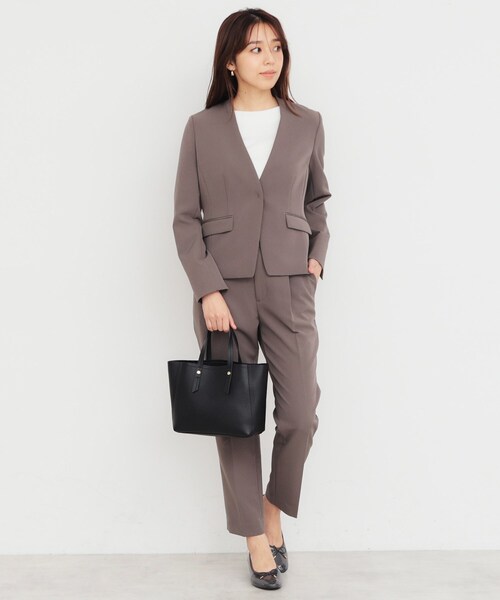 index（インデックス）の「◆【2WAY】フェイクレザーミドルトートバッグ（トートバッグ・レディース・ブラック/チャコールグレー/グレー/オフホワイト/ベージュ・00）」の16枚目の写真