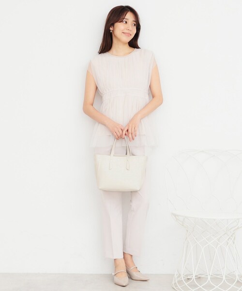 index（インデックス）の「◆【2WAY】フェイクレザーミドルトートバッグ（トートバッグ・レディース・ブラック/チャコールグレー/グレー/オフホワイト/ベージュ・00）」の20枚目の写真