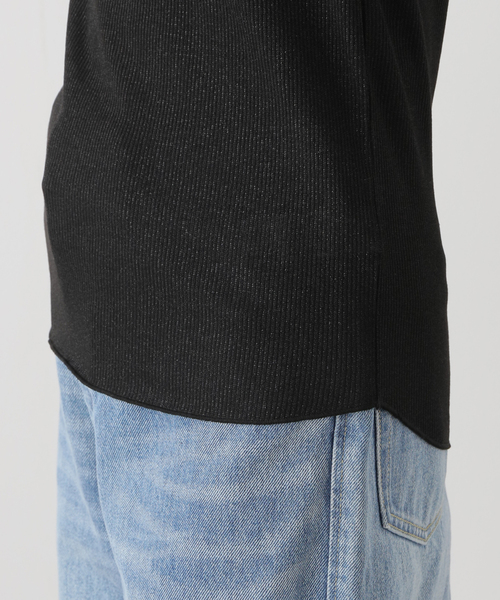 JOURNAL STANDARD relume（ジャーナルスタンダード　レリューム）の「ラメチュールタンクトップ（タンクトップ・レディース・チャコールグレー/ブラック/ライトグレー・FREE）」の6枚目の写真