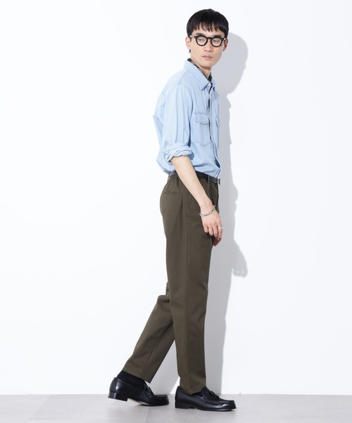 Apo(s)ture(アポスチャー)の「KYLE-001/チノスリムパンツ(チノパンツ・メンズ・ブラック/カーキ/ベージュ/ネイビー・XS/S/M/L/XL)」の20枚目の写真