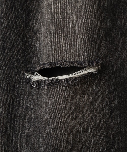 welise（ウェライズ）の「【welise/ウェライズ】13ozハイグレードデニム ハンドダメージ＆ヴィンテージ加工 エレファントワイドパンツ（デニムパンツ・メンズ・ブラック/ブラック系その他2/ブラック系その他/ケミカルウォッシュ・S/M/L）」の16枚目の写真