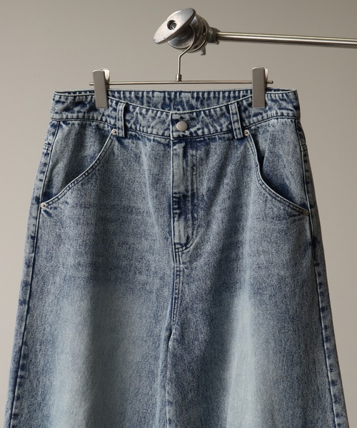 welise（ウェライズ）の「【welise/ウェライズ】13ozハイグレードデニム ハンドダメージ＆ヴィンテージ加工 エレファントワイドパンツ（デニムパンツ・メンズ・ブラック/ブラック系その他2/ブラック系その他/ケミカルウォッシュ・S/M/L）」の8枚目の写真