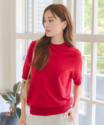 KOBE LETTUCE | 5分袖ドルマンテイストハイゲージニットトップス(ニット/セーター)