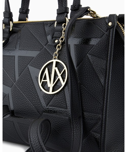【送関込】ARMANI EXCHANGE モノグラム ロゴ ハンドバッグ ARMANI EXCHANGE（アルマーニエクスチェンジ）の「【A|X