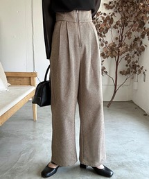 ヘリンボーンジップパンツ[高身長サイズMT有り]