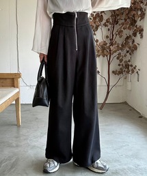 ヘリンボーンジップパンツ[高身長サイズMT有り]