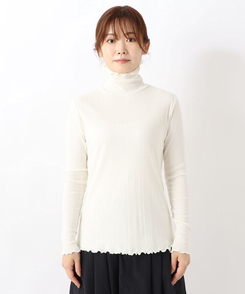 one'sterrace(ワンズテラス)の「ランダムテレコメロータートルネックプルオーバー(Tシャツ/カットソー・レディース・グレー系その他7/アイボリー系8/ブラック系8・02)」の5枚目の写真