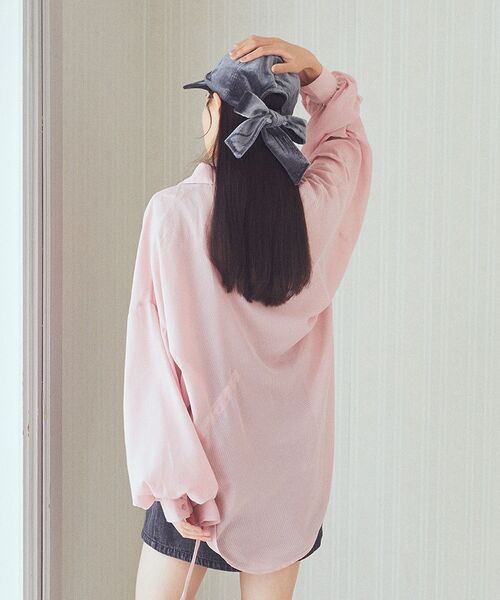 earth music&ecology(アースミュージックアンドエコロジー)の「ベロアリボンキャップ(キャップ・レディース・グレー/ピンク・FREE)」の18枚目の写真