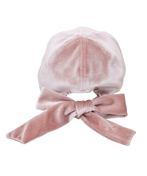 earth music&ecology(アースミュージックアンドエコロジー)の「ベロアリボンキャップ(キャップ・レディース・グレー/ピンク・FREE)」の5枚目の写真