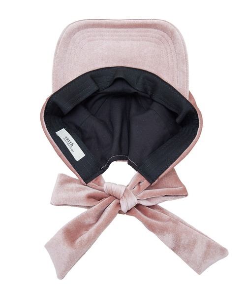 earth music&ecology(アースミュージックアンドエコロジー)の「ベロアリボンキャップ(キャップ・レディース・グレー/ピンク・FREE)」の6枚目の写真