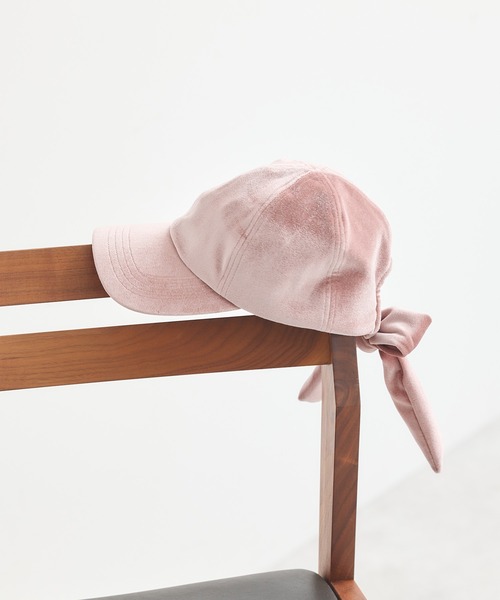 earth music&ecology(アースミュージックアンドエコロジー)の「ベロアリボンキャップ(キャップ・レディース・グレー/ピンク・FREE)」の10枚目の写真
