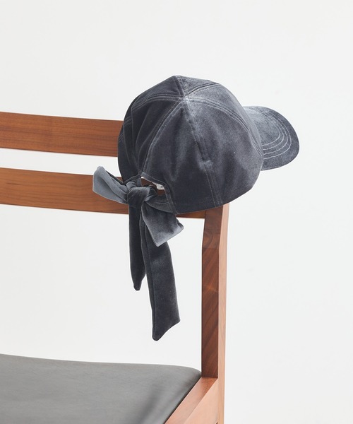 earth music&ecology(アースミュージックアンドエコロジー)の「ベロアリボンキャップ(キャップ・レディース・グレー/ピンク・FREE)」の11枚目の写真