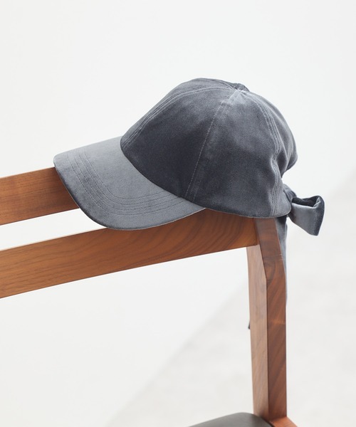 earth music&ecology(アースミュージックアンドエコロジー)の「ベロアリボンキャップ(キャップ・レディース・グレー/ピンク・FREE)」の12枚目の写真