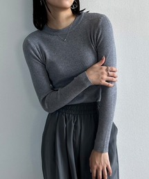 Kotoe（コトエ）の「クルーネック ニット カラーリブトップス 春物（ニット/セーター）」