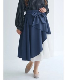 【大きいサイズ】アシメラッフルスカート