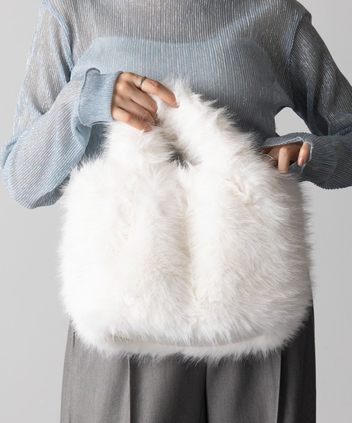 【SETUP7】フェイクファートートバッグ フワリ 57922 LARG