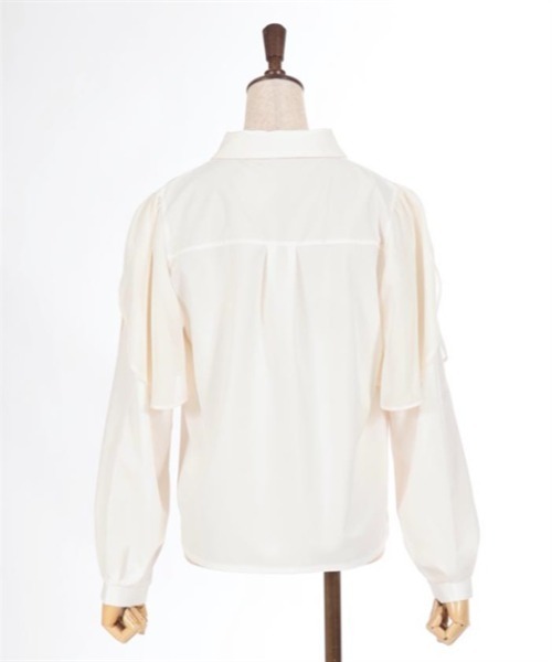 axes femme(アクシーズファム)の「ケープ風袖カットワークブラウス(シャツ/ブラウス・レディース・ブラック/ブルーグリーン/キナリ・FREE)」の16枚目の写真