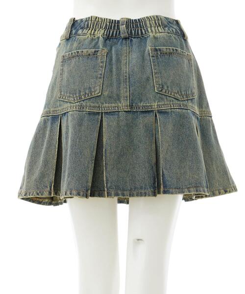INGNI（イング）の「裾切替プリーツデニムミニスカート／B（デニムスカート・レディース・グレー/ブルー系その他・FREE）」の5枚目の写真