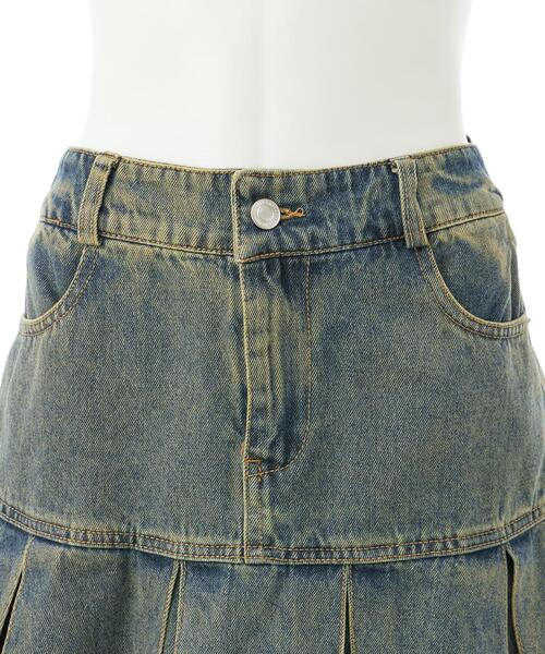 INGNI（イング）の「裾切替プリーツデニムミニスカート／B（デニムスカート・レディース・グレー/ブルー系その他・FREE）」の6枚目の写真