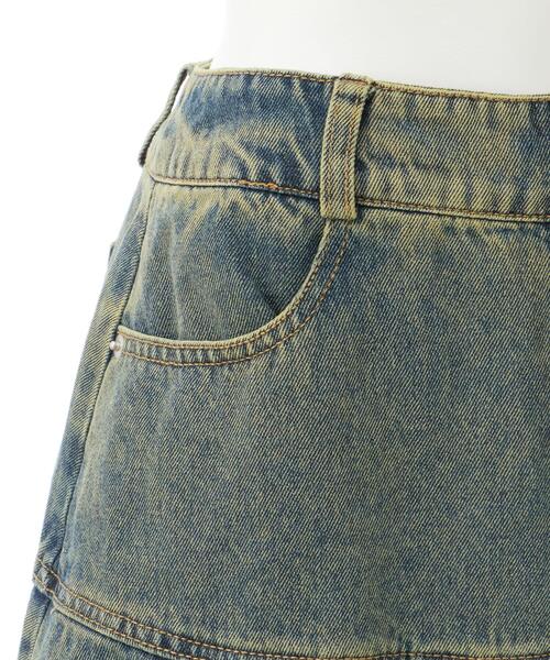 INGNI（イング）の「裾切替プリーツデニムミニスカート／B（デニムスカート・レディース・グレー/ブルー系その他・FREE）」の7枚目の写真