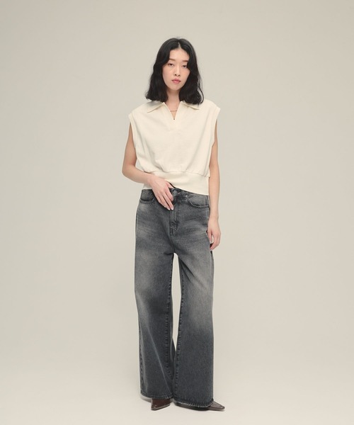【誠実】 eL】Loose Pants/246474（デニムパンツ）｜eL（エル Denim wide パンツ