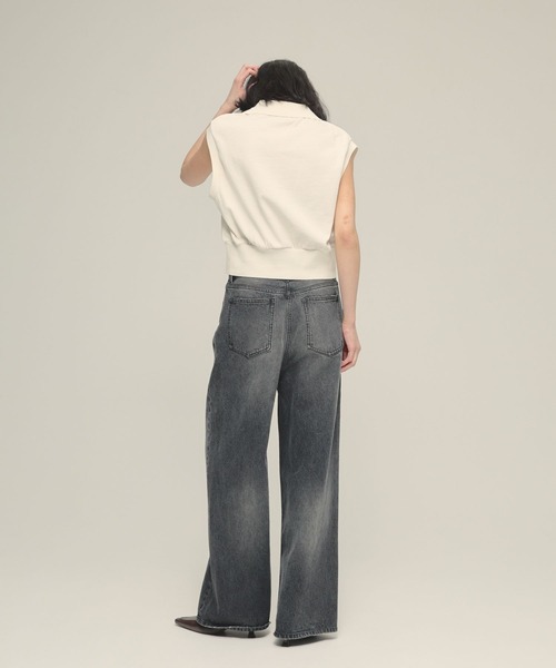 デニム・ジーパン ROCHAS Wide leg jeans Beige Rochas wide-leg Jeans | Neutrals | FARFETCH GE