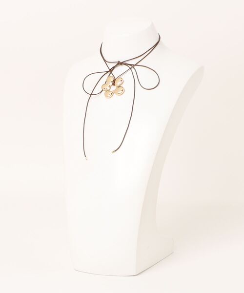 MOUSSY（マウジー）の「NUANCE FLOWER CODE ネックレス（ネックレス・レディース・ゴールド/シルバー・FREE）」の3枚目の写真