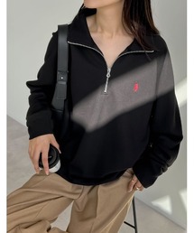 Re:EDIT | [U.S. POLO ASSN.][別注]ワンポイント刺繍ハーフジップスウェットプルオーバー(スウェット)