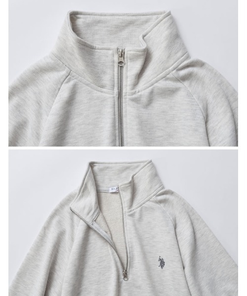 Re:EDIT（リエディ）の「[U.S. POLO ASSN.][別注]ワンポイント刺繍ハーフジップスウェットプルオーバー（スウェット・レディース・ブラック/オートミール/ホワイト・MEDIUM/LARGE/X-LARGE）」の21枚目の写真